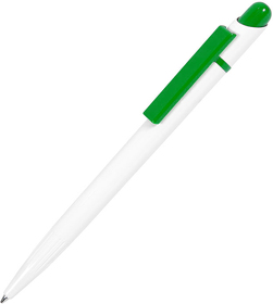 H123/15 - MIR, ручка шариковая, зеленый/белый, пластик