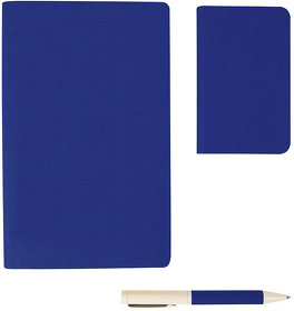 Набор подарочный PROVENCE; Универсальный аккумулятор(5000мАh), блокнот и ручка; синий, шт