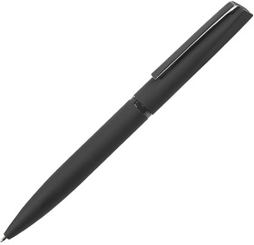 FRANCISCA, ручка шариковая, черный/вороненая сталь, пластик, софт-покрытие