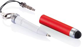 Брелок для ключей с ручкой-стилусом, красный
