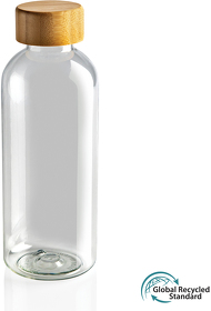 Бутылка для воды из rPET (стандарт GRS) с крышкой из бамбука FSC® (XP433.090)