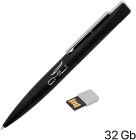 E6828-3S/32Gb - Ручка шариковая "Callisto" с флеш-картой 32Gb, покрытие soft touch