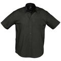 P1837.30 - Рубашка мужская с коротким рукавом Brisbane, черная