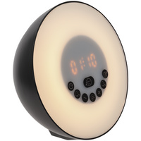 Лампа-колонка со световым будильником dreamTime, ver.2, черная (P15729.30)