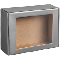 P11024.10 - Коробка с окном Visible, серебристая