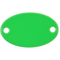 Шильдик металлический Alfa Oval, зеленый неон (P13843.94)