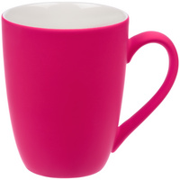 Кружка Good Morning с покрытием софт-тач, ярко-розовая (фуксия) (P14653.77)