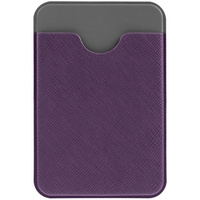 P15605.70 - Чехол для карты на телефон Devon, фиолетовый с серым