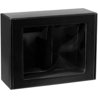 Коробка с окном Visible с ложементом под кружки, черная (P15947.30)