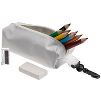 Набор Hobby с цветными карандашами, ластиком и точилкой, белый (P16130.60)