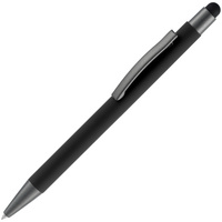 P16428.30 - Ручка шариковая Atento Soft Touch Stylus со стилусом, черная
