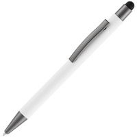 P16428.60 - Ручка шариковая Atento Soft Touch со стилусом, белая