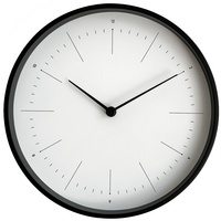 Часы настенные Lacky, белые с черным (P17114.63)