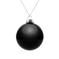 Елочный шар Finery Gloss, 8 см, глянцевый черный (P17662.30)