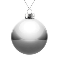 P17664.10 - Елочный шар Finery Gloss, 10 см, глянцевый серебристый