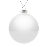 P17664.60 - Елочный шар Finery Gloss, 10 см, глянцевый белый