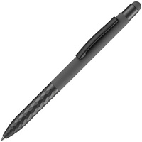 Ручка шариковая со стилусом Digit Soft Touch, серая (P18322.10)