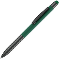 Ручка шариковая Digit Soft Touch со стилусом, зеленая (P18322.90)