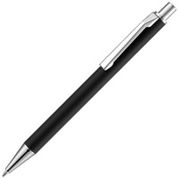 P18323.30 - Ручка шариковая Lobby Soft Touch Chrome, черная