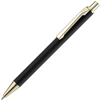 Ручка шариковая Lobby Soft Touch Gold, черная (P18324.30)