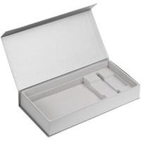 P19619.10 - Коробка Planning с ложементом под набор с планингом, ежедневником и ручкой, серебристая