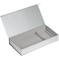 Коробка Planning с ложементом под набор с планингом, ежедневником, ручкой и визитницей, серебристая (P19619.12)