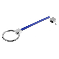 P4547.43 - Элемент брелка-конструктора «Хлястик с кольцом и зажимом», синий