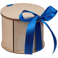 P64603.40 - Коробка Drummer, круглая, с синей лентой