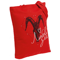 Холщовая сумка «Любовь зла», красная (P70723.50)