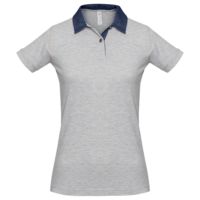 PPWD31933 - Рубашка поло женская DNM Forward серый меланж