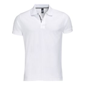 Рубашка поло мужская Patriot 200, белая с черным (P00576906)
