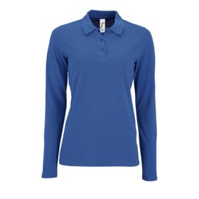 Рубашка поло женская с длинным рукавом Perfect LSL Women, ярко-синяя (P02083241)