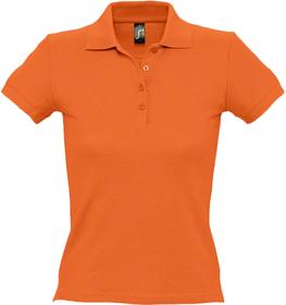 Рубашка поло женская People 210, оранжевая (P1895.20)