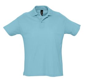 Рубашка поло мужская Summer 170, бирюзовая (P1379.42)