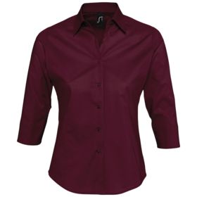 Рубашка женская с рукавом 3/4 Effect 140, бордовая (P17010164)