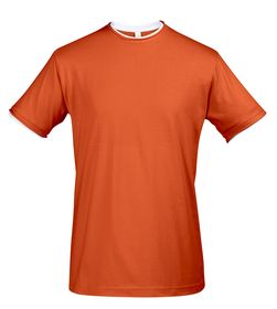 Футболка мужская с контрастной отделкой Madison 170, оранжевый/белый (P1834.26)