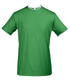 Футболка мужская с контрастной отделкой Madison 170, ярко-зеленый/белый (P1834.92)