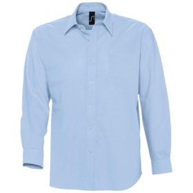 Рубашка мужская с длинным рукавом Boston, голубая (P1836.14)