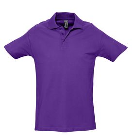 Рубашка поло мужская Spring 210, темно-фиолетовая (P1898.77)