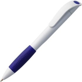 Ручка шариковая Grip, белая (молочная) с синим (P3321.64)