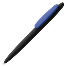Ручка шариковая Prodir DS5 TRR-P Soft Touch, черная с синим (P3389.34)