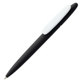 Ручка шариковая Prodir DS5 TRR-P Soft Touch, черная с белым (P3389.36)