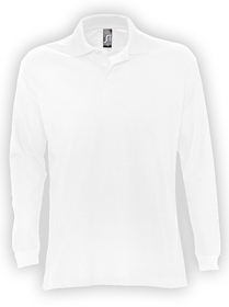 Рубашка поло мужская с длинным рукавом Star 170, белая (P5420.60)