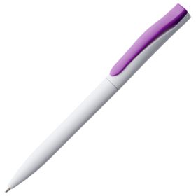 Ручка шариковая Pin, белая с фиолетовым (P5522.67)