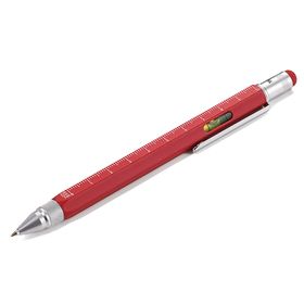 Ручка шариковая Construction, мультиинструмент, красная (P6462.50)