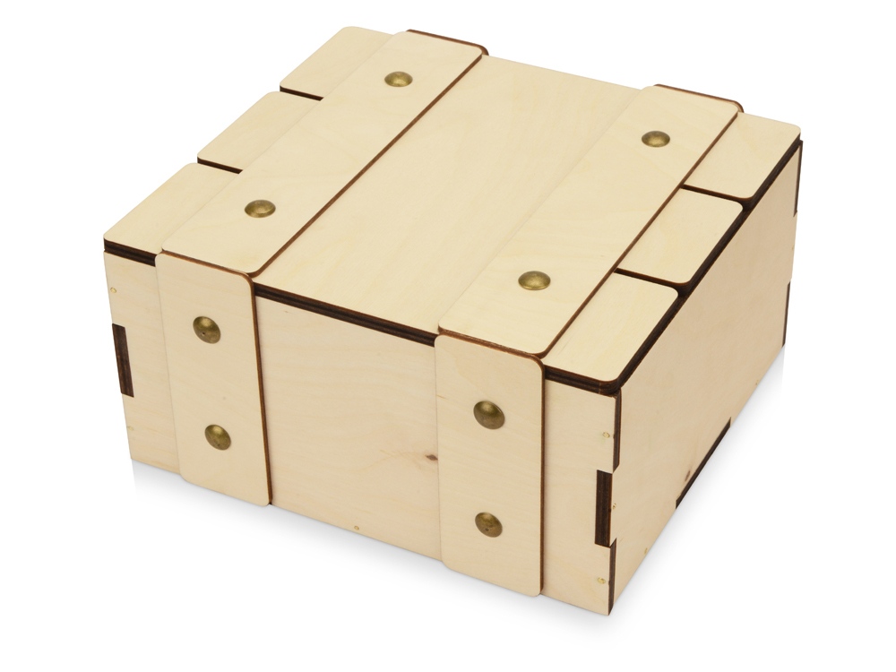 Артикул: K625302 — Деревянная подарочная коробка с крышкой «Ларчик»