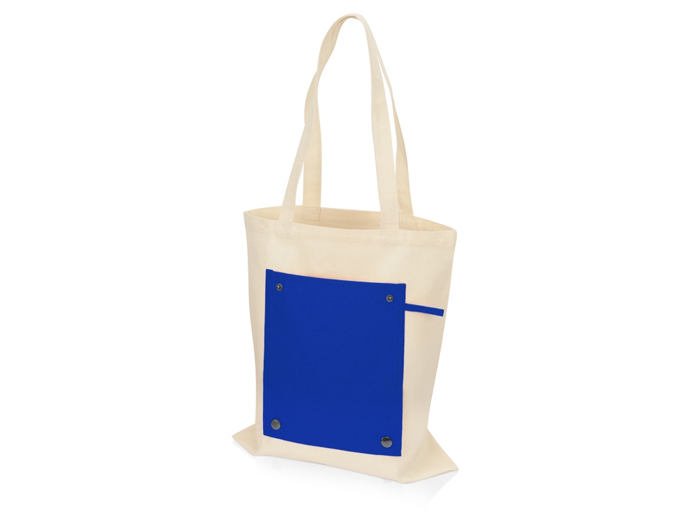 Артикул: K955102 — Складная хлопковая сумка для шопинга «Gross» с карманом, 180 г/м2