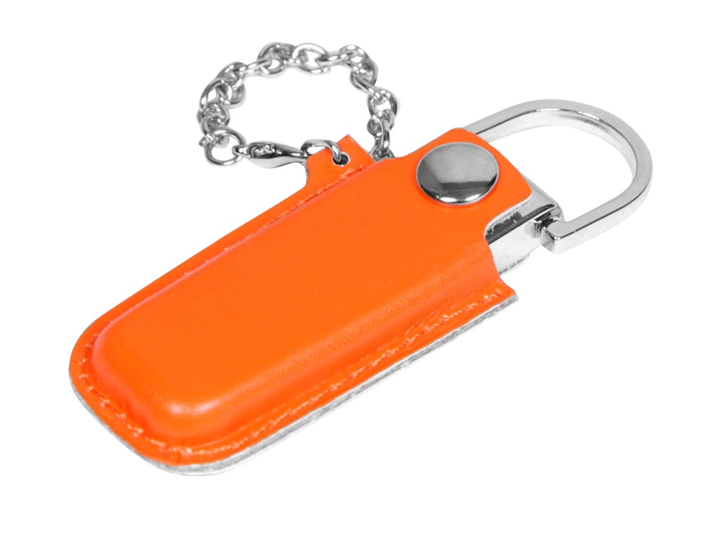 Артикул: K6214.16.08 — USB 2.0- флешка на 16 Гб в массивном корпусе с кожаным чехлом