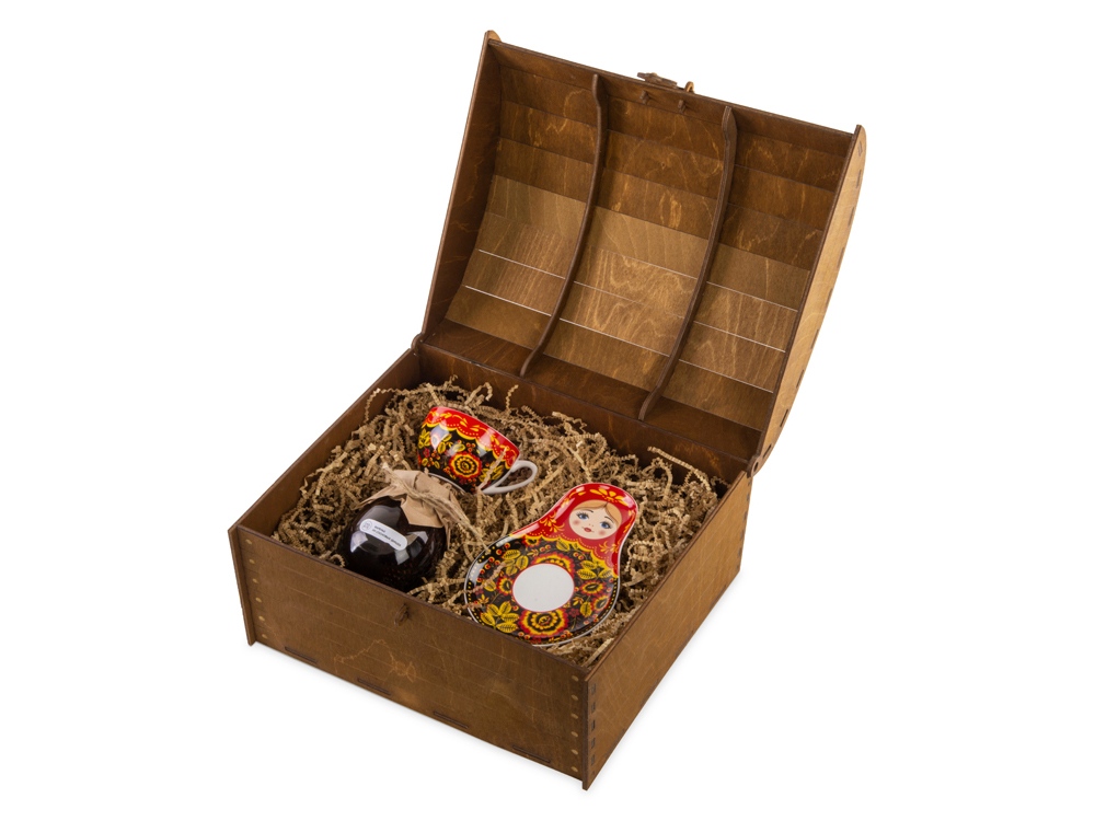 Артикул: K94814 — Подарочный набор «Хохлома»: чайная пара, варенье