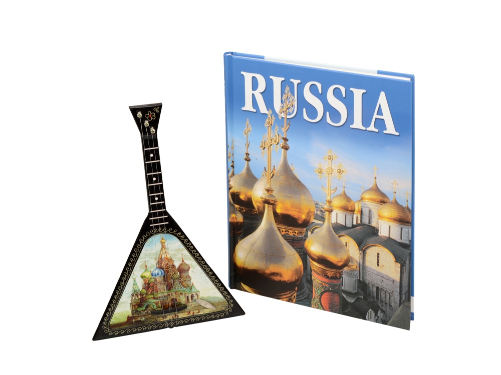 Артикул: K94739 — Подарочный набор «Музыкальная Россия»: балалайка, книга «РОССИЯ»